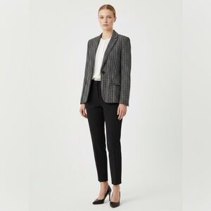 Gloria Vanderbilt Black and White Textured Blazer